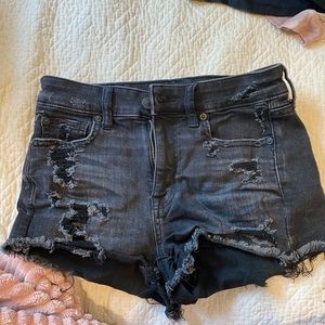 brand new american eagle black jean shorts